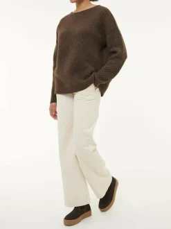 Grüne Erde Pullover^Pullover aus Yakwolle, 80 yak fischgrat, S