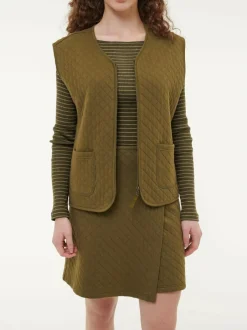 Grüne Erde Jacken & Mäntel|Yoga & Loungewear^Ärmellose Jacke aus Bio-Baumwolle, 52 cactus, S, GOTS