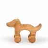 Kinder Grüne Erde Kuscheltiere & Spielzeug^Rolltier Hund aus Eschenholz, 18 x 6 x 12 cm