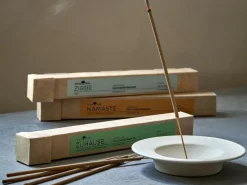 Grüne Erde Räuchern & Räucherstäbchen^Räucherstäbchenhalter aus Feinsteinzeug, unglasiert, H 2 cm, ø 11 cm