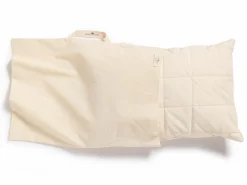 Grüne Erde Kopfkissen^Schlafkissen mit feiner Schafschurwolle, 40 x 60 cm, GOTS, NATURTEXTIL BEST