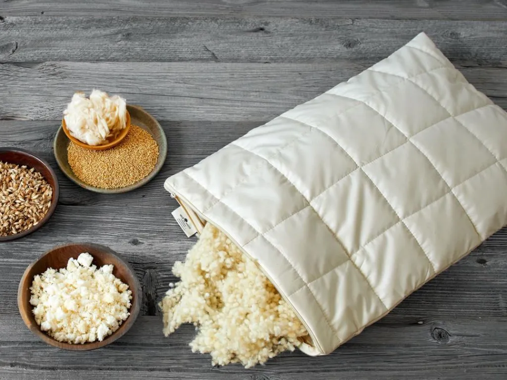 Grüne Erde Kopfkissen|Füllmaterial Für Schlafprodukte^Schlafkissen-Hülle, Inlett mit Baumwolle versteppt, mit Reißverschluss, 40 x 60 cm