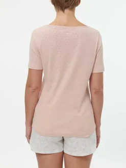 Grüne Erde Nachtwäsche^Schlafshirt Kurzarm aus Bio-Baumwolle, , S; GOTS