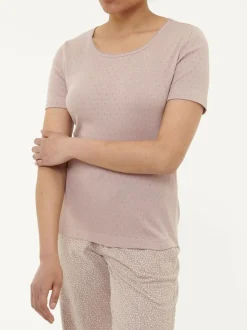 Grüne Erde Nachtwäsche^Schlafshirt Kurzarm aus Bio-Baumwolle, , S