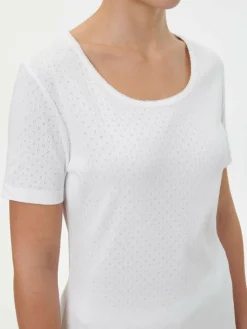 Grüne Erde Nachtwäsche^Schlafshirt Kurzarm aus Bio-Baumwolle, , S, GOTS