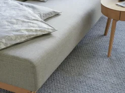 Grüne Erde Schlafsofas^Schlafsofa Nebo B200 x T108 x H72, Sitzhöhe 42cm/Sitztiefe 85cm, inkl. 2 Kissen (80 x 55cm), Wollstoff Tano Natur (79),