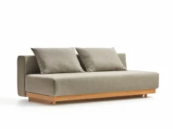 Grüne Erde Schlafsofas^Schlafsofa Nebo B200 x T108 x H72, Sitzhöhe 42cm/Sitztiefe 85cm, inkl. 2 Kissen (80 x 55cm), Wollstoff Tano Natur (79),
