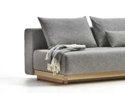 Grüne Erde Schlafsofas^Schlafsofa Nebo B200 x T108 x H72, Sitzhöhe 42cm/Sitztiefe 85cm, inkl. 2 Kissen (80 x 55cm), Wollstoff Tano Natur (79),