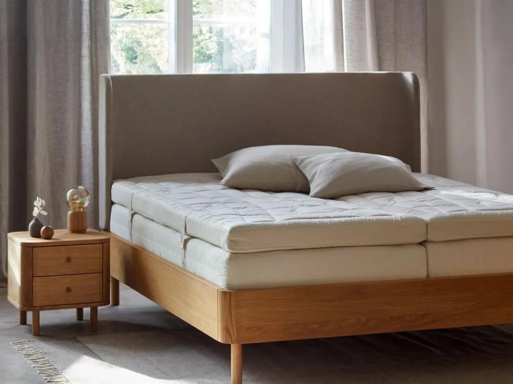 Grüne Erde Massivholzbetten^Schlafsystem Dreiklang, fest, 90 x 200 cm, GOTS, IVN