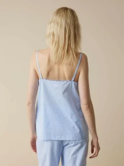 Grüne Erde Nachtwäsche^Schlaftop aus Bio-Baumwolle, 93 himmelblau, S, GOTS