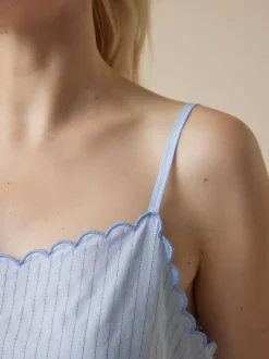 Grüne Erde Nachtwäsche^Schlaftop aus Bio-Baumwolle, 93 himmelblau, S, GOTS