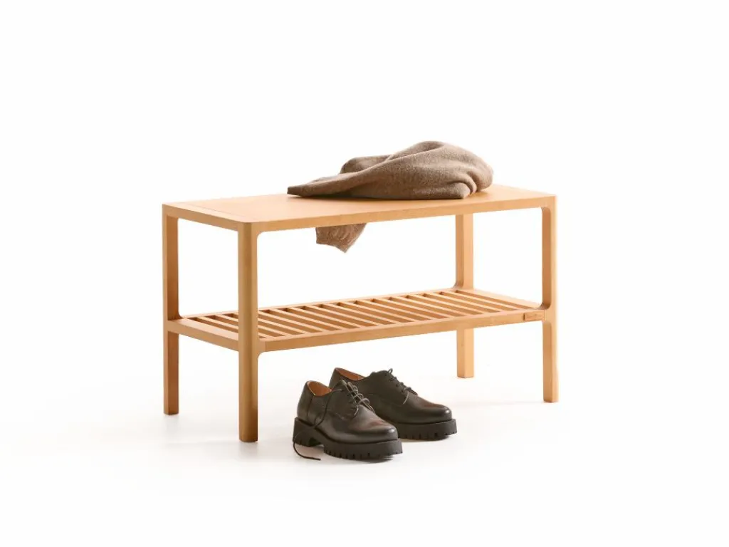 Grüne Erde Garderobe^Schuhregal Tenso, B 70 x T 33,4 x H 40 cm, 2 Fächer,