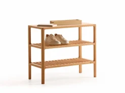 Grüne Erde Garderobe^Schuhregal Tenso, B 70 x T 33,4 x H 60 cm, 3 Fächer,