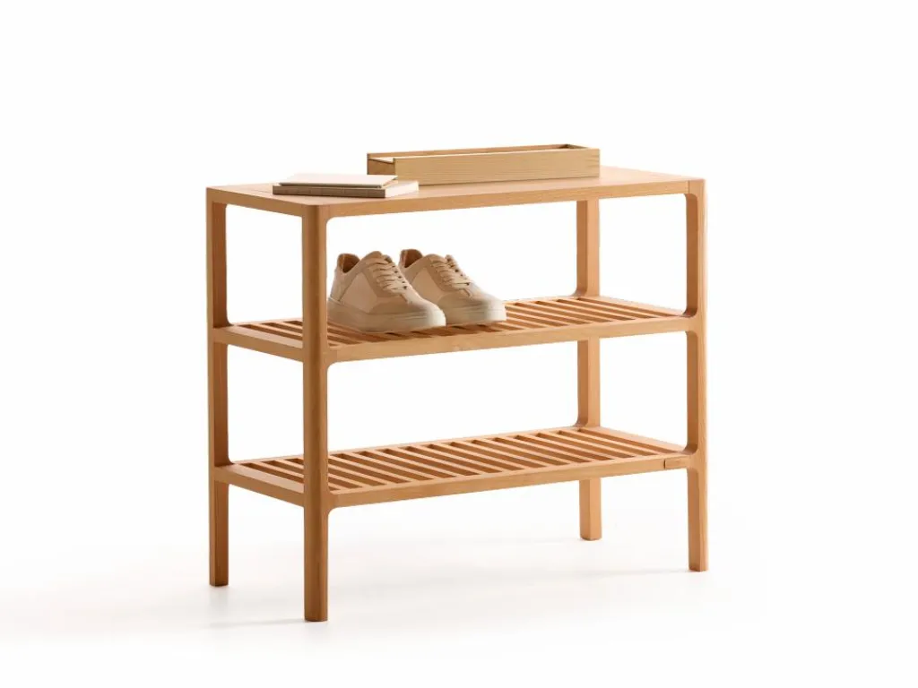 Grüne Erde Garderobe^Schuhregal Tenso, B 70 x T 33,4 x H 60 cm, 3 Fächer,