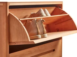 Grüne Erde Garderobe^Schuhschrank Tenso, 3 Klappen,