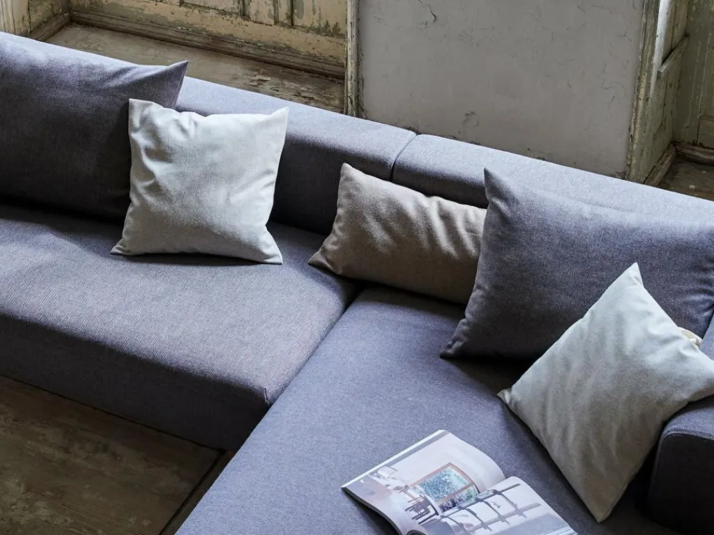 Grüne Erde Schlafsofas|Sofakissen^Set: Sofakissen mit Überzug, , Überzug: Wollstoff Tano Natur (79), Füllung: 100 % Schurwolle , mit verdeckter Knopfleiste