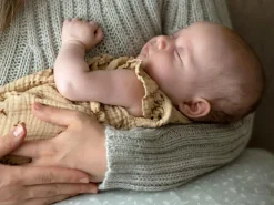 Kinder Grüne Erde Stillkissen Und Seitenschläferkissen^Set: Stillkissen Mond mit Überzug, Julie blaugrau, 40 x 60 cm, Überzug: 100 % Baumwolle, Füllung: 100 % Naturlatex, GOTS