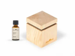 Grüne Erde Raumdüfte|Aromaölmischungen^Set: Zirbenduftspender mit Filz und Holzgewinde + Zirbenwald Aromaölmischung