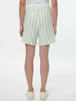 Grüne Erde Hosen, Jeans & Röcke|Yoga & Loungewear^Short aus Bio Baumwolle, 51 pastellgrün/weiss ringel, S, GOTS