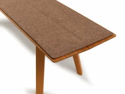 Grüne Erde Stühle & Bänke^Sitzauflage für Holzbank Mirato, Länge 140 cm, 100% SSW - Filz Haselnuss