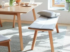 Grüne Erde Stühle & Bänke^Sitzauflage für Holzbank Mirato, Länge 140 cm, 100% SSW - Filz Haselnuss