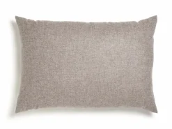 Grüne Erde Sofakissen|Sofakissen^Sofakissen-Überzug, , Wollstoff Tano Natur (79), mit verdeckter Knopfleiste