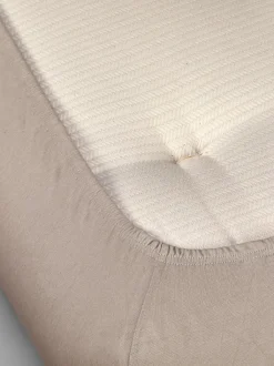 Grüne Erde Bettlaken & Leintücher|Bettlaken & Leintücher^Spannleintuch ALIZA, , 90/100 x 200/220 x 22/28 cm, 97 % Baumwolle/3 % Elasthan, Jersey, GOTS, VEGAN