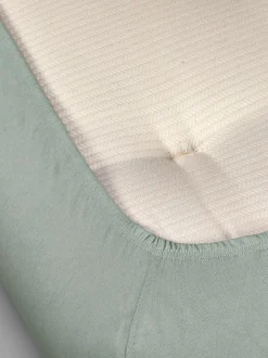 Grüne Erde Bettlaken & Leintücher|Bettlaken & Leintücher^Spannleintuch ALIZA, , 90/100 x 200/220 x 22/28 cm, 97 % Baumwolle/3 % Elasthan, Jersey, GOTS, VEGAN