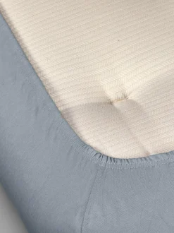 Grüne Erde Bettlaken & Leintücher|Bettlaken & Leintücher^Spannleintuch ALIZA, , 90/100 x 200/220 x 22/28 cm, 97 % Baumwolle/3 % Elasthan, Jersey, GOTS, VEGAN