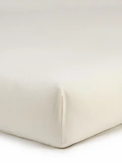 Grüne Erde Bettlaken & Leintücher|Bettlaken & Leintücher^Spannleintuch ILVA, natur hell, 90 x 200 x 19/22 cm, 100 % Baumwolle, Flanell, GOTS