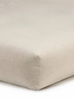 Grüne Erde Bettlaken & Leintücher|Bettlaken & Leintücher^Spannleintuch SILVAN, natur, 90 x 200 x 19 cm, 60 % Leinen/40 % Baumwolle, Bauernleinen, GOTS