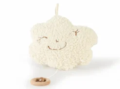 Grüne Erde Einschlafhilfen|Geschenke-Guide^Spieluhr Wölkchen mit Lied "Schlaf Kindchen Schlaf", ca. 25 cm, Bezug: 100 % Baumwolle, Baumwolle kbA, Füllung: 100 % Schurwolle (Schaf), Schurwolle kbT