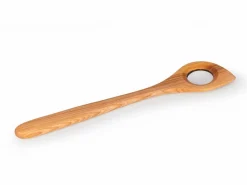 Grüne Erde Küchenaccessoires^Spitzlöffel mit Loch aus Eschenholz, geölt, 30 x 6 cm