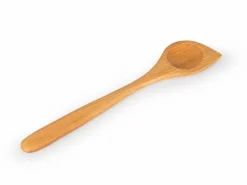 Grüne Erde Küchenaccessoires^Spitzlöffel ohne Loch aus Eschenholz, geölt, 30 x 6 cm