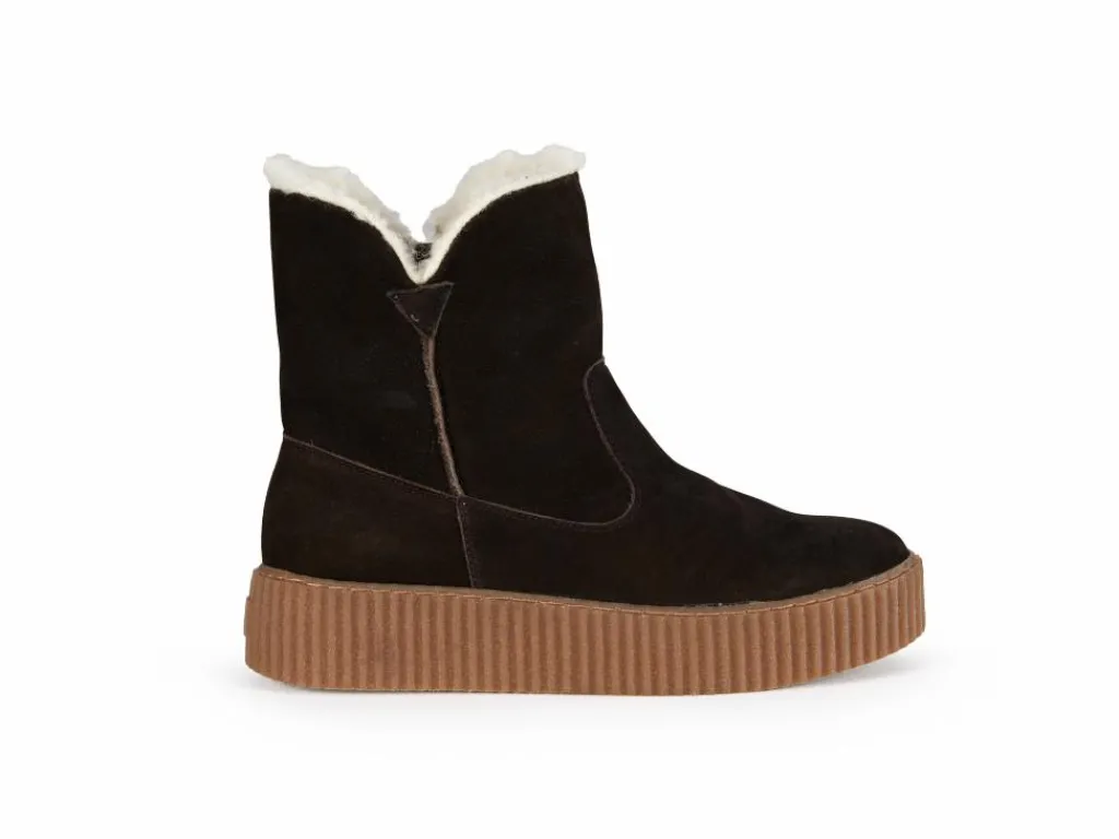 Grüne Erde Schuhe^Stiefelette mit Wollfutter, , 38