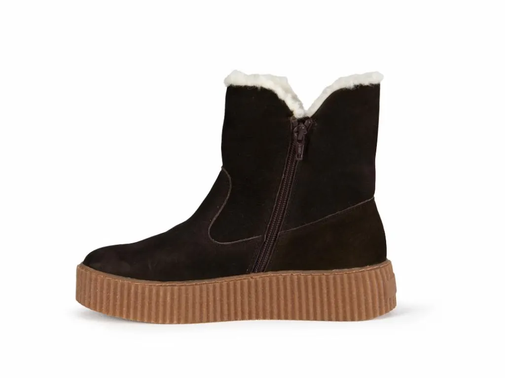 Grüne Erde Schuhe^Stiefelette mit Wollfutter, , 38