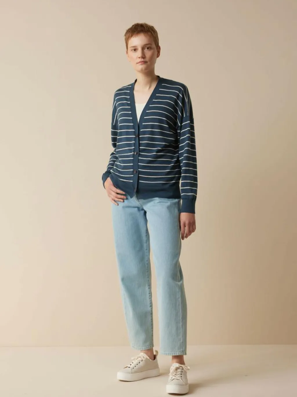 Grüne Erde Essentials|Strickjacken^Strickjacke aus Bio-Baumwolle, , S, GOTS