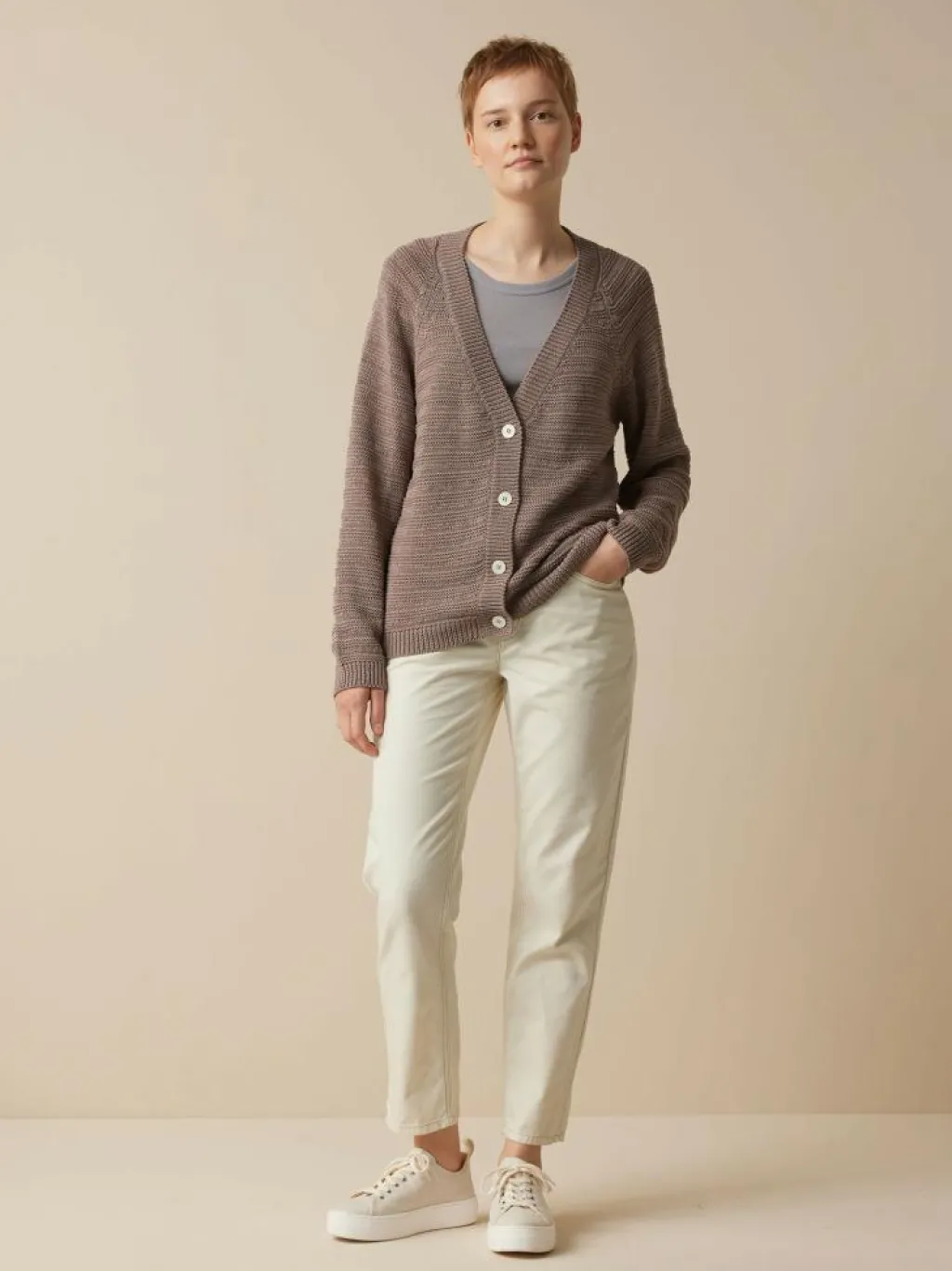 Grüne Erde Strickjacken^Strickjacke aus Bio-Baumwolle, , L, GOTS