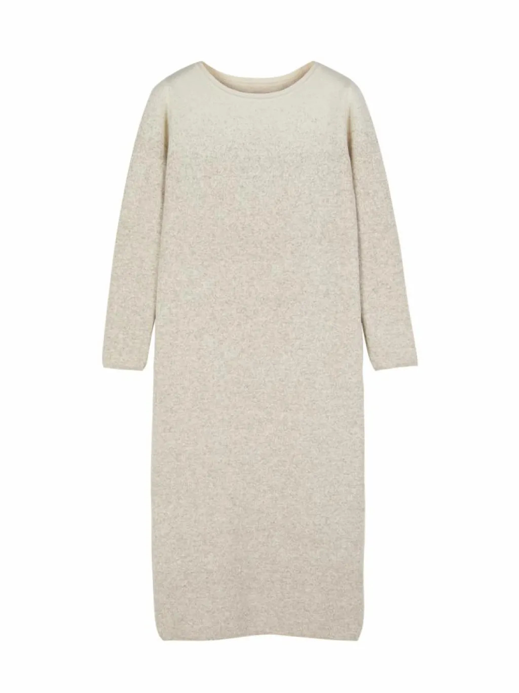 Grüne Erde Kleider & Overalls^Strickkleid aus Bio-Baumwolle und Wolle, 16 degradé sand/weiß, L, GOTS