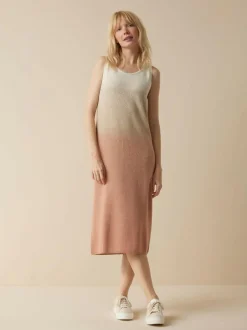 Grüne Erde Kleider & Overalls^Strickkleid aus Bio-Baumwolle und Leinen, 77 strick degradé, S, GOTS