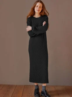 Grüne Erde Kleider & Overalls^Strickkleid aus Bio-Baumwolle und Wolle, , S, GOTS