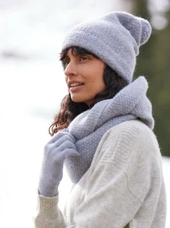 Grüne Erde Accessoires^Strickmütze aus Alpakawolle, 32 lichtblau melange, one size