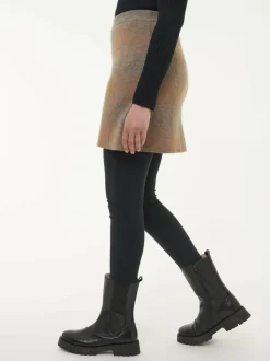 Grüne Erde Hosen, Jeans & Röcke^Strickrock aus Yakwolle und Kamelhaar, 70 yak jacquard/karo, S