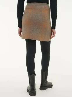 Grüne Erde Hosen, Jeans & Röcke^Strickrock aus Yakwolle und Kamelhaar, 70 yak jacquard/karo, S