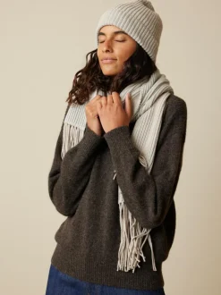 Grüne Erde Accessoires^Strickschal aus Bio-Baumwolle und Wolle, 15 stein melange, one size, GOTS