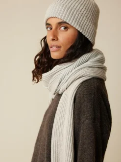 Grüne Erde Accessoires^Strickschal aus Bio-Baumwolle und Wolle, 15 stein melange, one size, GOTS