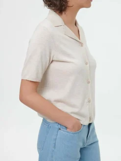 Grüne Erde Pullover^Strickshirt aus Bio-Baumwolle, 14 natur melange, S, GOTS