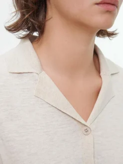 Grüne Erde Pullover^Strickshirt aus Bio-Baumwolle, 14 natur melange, S, GOTS