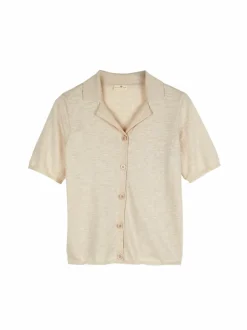 Grüne Erde Pullover^Strickshirt aus Bio-Baumwolle, 14 natur melange, S, GOTS