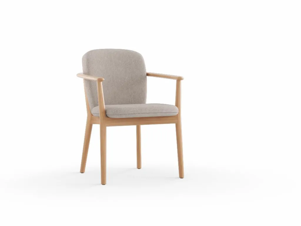 Grüne Erde Stühle & Bänke^Stuhl Kilian, mit Armlehne, Wollstoff Tano Natur (79),